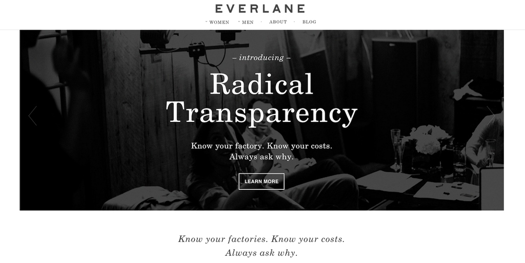 Everlane's Transparent Pricing